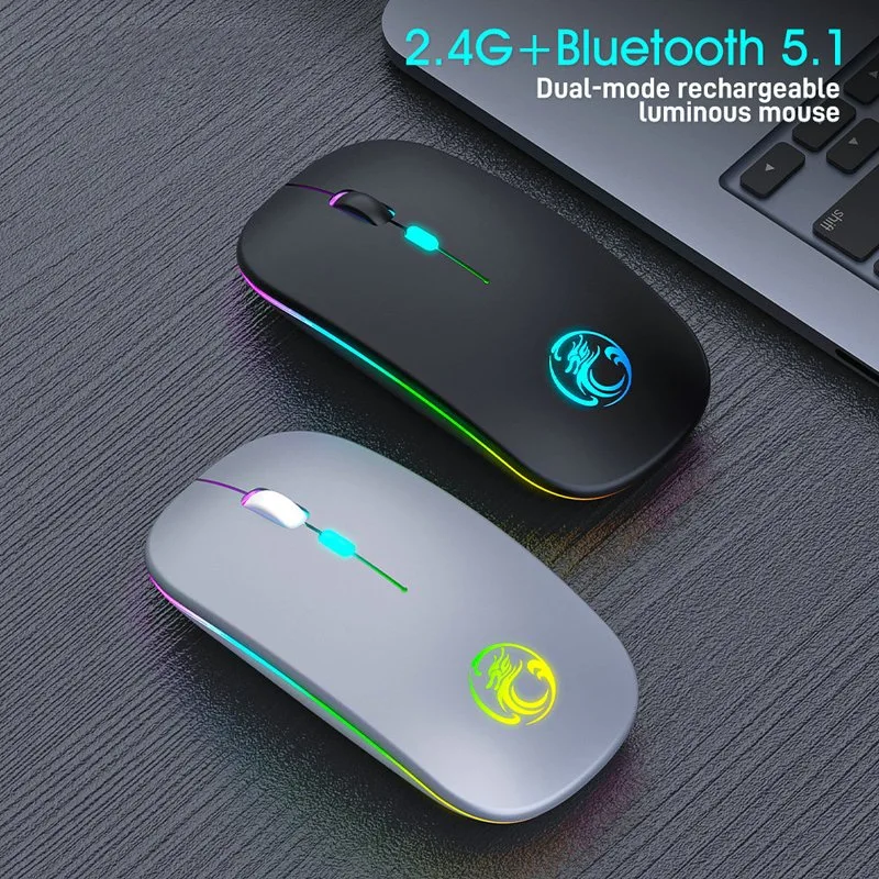 Amazon Hot Optical LED Light up Rechargeable Wireless Mouse with Logo Illumination