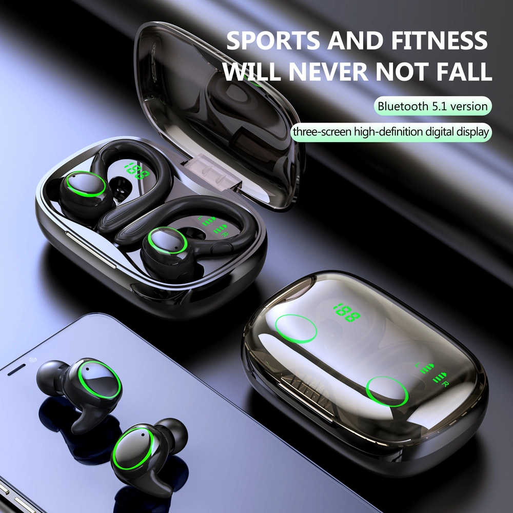 Bestselling Waterproof I25 Black Tws Wireless Sports Earphones with Ear Hook Bluetooth Headset