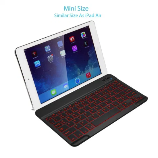 전화 태블릿 노트북 iPad 컴퓨터에 대 한 7 인치 10 인치 충전식 RGB 무선 파란색 치아 백라이트 키보드